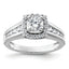 Round Lab-Grown Diamond Halo Engagement Ring in 14K White Gold, 2.65mm (1 ct. tw.), Size 7 - Sophia Jewelers