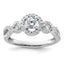 Round Lab-Grown Diamond Halo Engagement Ring in 14K White Gold, 2.15mm (5/8 ct. tw.), Size 7 - Sophia Jewelers