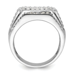 14k White Gold 7/8 carat Lab Grown Diamond VS/SI+ G+ Men's Ring
