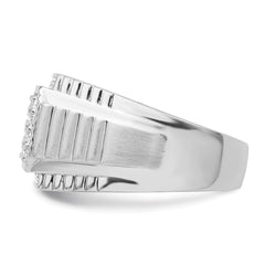 14k White Gold 7/8 carat Lab Grown Diamond VS/SI+ G+ Men's Ring