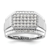 14k White Gold 7/8 carat Lab Grown Diamond VS/SI+ G+ Men's Ring