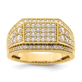 14k 1 3/8 carat Lab Grown Diamond VS/SI+ G+ Men's Ring