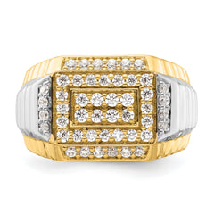 14k Two-Tone 1 carat Lab Grown Diamond VS/SI+ G+ Men's Ring
