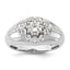 14k White Gold 1 1/2 carat Lab Grown Diamond VS/SI+ G+ Complete Men's Ring