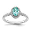 Lab-Grown Diamond & Lab-Created Ring in 14K White Gold, 7x5mm (1/5 ct. tw.), Size 7 - Sophia Jewelers