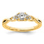 14k 1/3 carat Lab Grown Diamond VS/SI+ G+ Round Complete Halo Engagement Ring