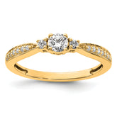 10k 1/3 carat Lab Grown Diamond VS/SI+ G+ Complete Petite Engagement Ring