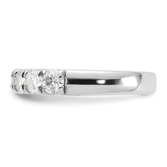 14k White Gold 1 carat Lab Grown Diamond VS/SI+ G+ Seven Stone Complete Band