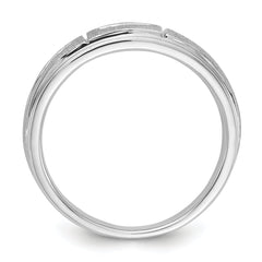 10k White Gold 1/5 carat Lab Grown Diamond VS/SI+ G+ Complete Men's Ring