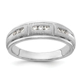 10k White Gold 1/5 carat Lab Grown Diamond VS/SI+ G+ Complete Men's Ring