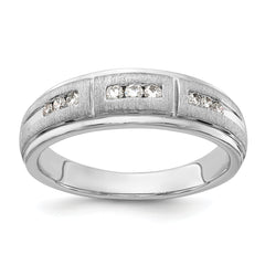 10k White Gold 1/5 carat Lab Grown Diamond VS/SI+ G+ Complete Men's Ring