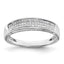 14k White Gold 1/5 carat Lab Grown Diamond VS/SI+ G+ Complete Ladies Band