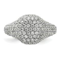 14k White Gold 2 3/8 carat Lab Grown Diamond VS/SI+ G+ Complete Cluster Fashion Ring