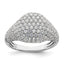 14k White Gold 2 3/8 carat Lab Grown Diamond VS/SI+ G+ Complete Cluster Fashion Ring