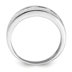 14k White Gold 1/4 carat Lab Grown Diamond VS/SI+ G+ Complete Men's Band