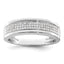 Men's Lab-Grown Diamond Band in 14K White Gold, 7.7mm (1/4 ct. tw.), Size 10 - Sophia Jewelers