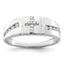Men's Lab-Grown Diamond Cross Band in 14K White Gold (1/4 ct. tw.), Size 10 - Sophia Jewelers