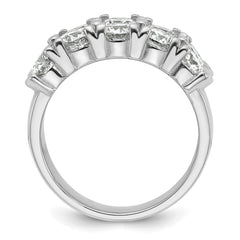 14k White Gold 3 3/8 carat Lab Grown Diamond VS/SI+ G+ Ten Stone Complete Double Row Band