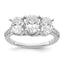 Oval Lab-Grown Diamond Engagement Ring in 14K White Gold, 7.15x5mm (2 ct. tw.), Size 7 - Sophia Jewelers