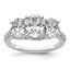 Oval Lab-Grown Diamond Engagement Ring in 14K White Gold (2 3/4 ct. tw., VS/SI+ G+), Size 7 - Sophia Jewelers