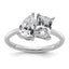Two-Stone Lab-Grown Diamond Engagement Ring in 14K White Gold (2.22 ct. tw.), Size 7 - Sophia Jewelers