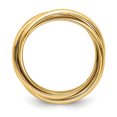 14k Polished Rolling Ring Size 4.5