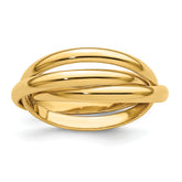 14k Polished Rolling Ring Size 4.5