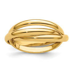 14k Polished Rolling Ring Size 4.5