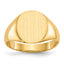 Larger Oval Face Closed Back Signet Ring in 14K Yellow Gold, Size 6 - Sophia Jewelers
