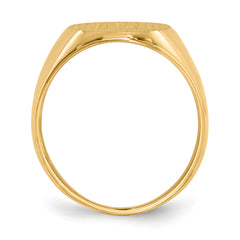 14k 13.0x16.0mm Closed Back Signet Ring