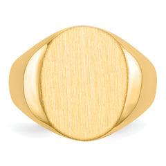 14k 13.0x16.0mm Closed Back Signet Ring