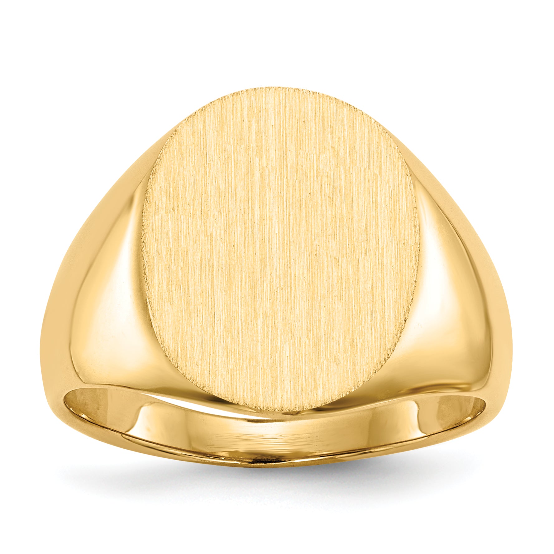 14k 13.0x16.0mm Closed Back Signet Ring