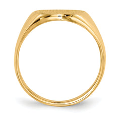 14k 14.0x18.0mm Closed Back Mens Signet Ring