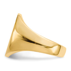 14k 14.0x18.0mm Closed Back Mens Signet Ring