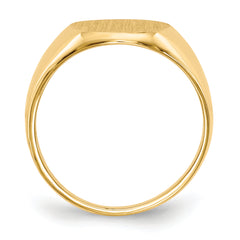 14k 11.0x12.5mm Open Back Signet Ring