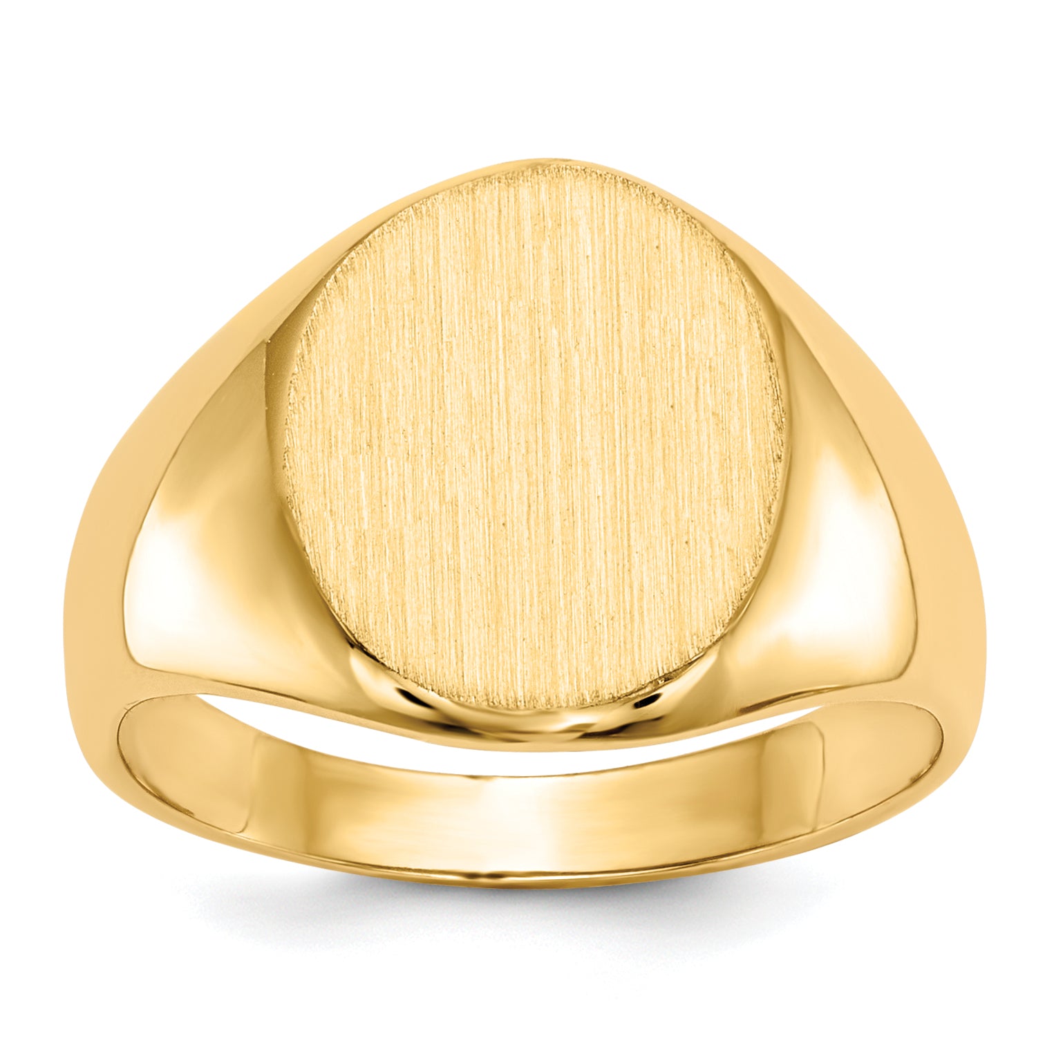14k 11.0x12.5mm Open Back Signet Ring