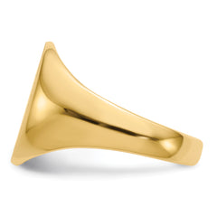 14k 12.5x16.0mm Open Back Mens Signet Ring