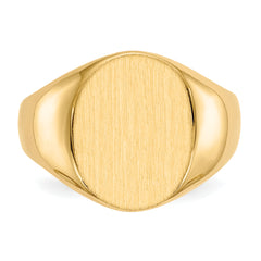 14k 12.5x16.0mm Open Back Mens Signet Ring