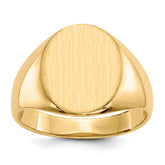 14k 12.5x16.0mm Open Back Mens Signet Ring