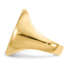 14k 16.5x20.0mm Open Back Mens Signet Ring