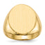 14k 16.5x20.0mm Open Back Mens Signet Ring