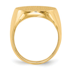 14k 18.0x22.0mm Open Back Mens Signet Ring