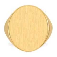 14k 18.0x22.0mm Open Back Mens Signet Ring