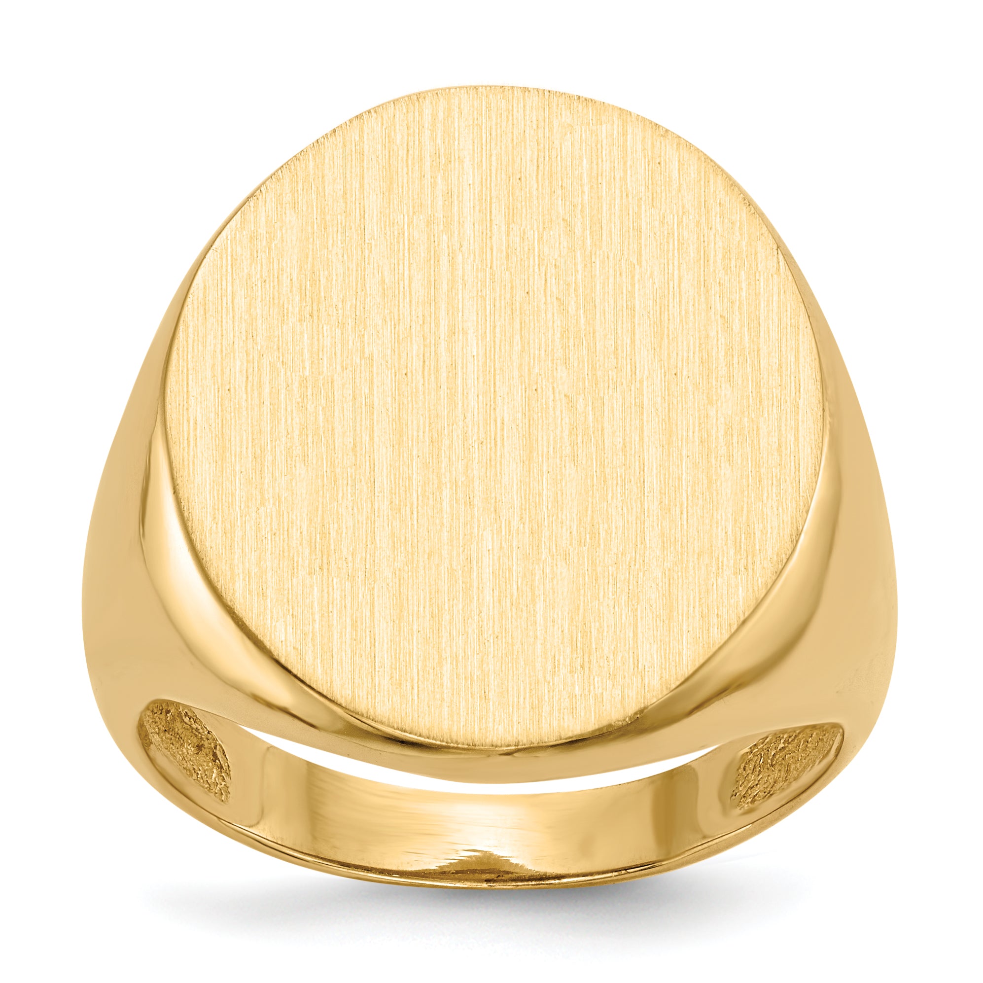 14k 18.0x22.0mm Open Back Mens Signet Ring