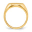 10kY 17.5x14.5mm Closed Back Men's Signet Ring