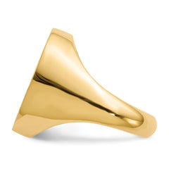 14k 18.0x20.0mm Closed Back Mens Signet Ring
