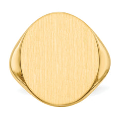 14k 18.0x20.0mm Closed Back Mens Signet Ring