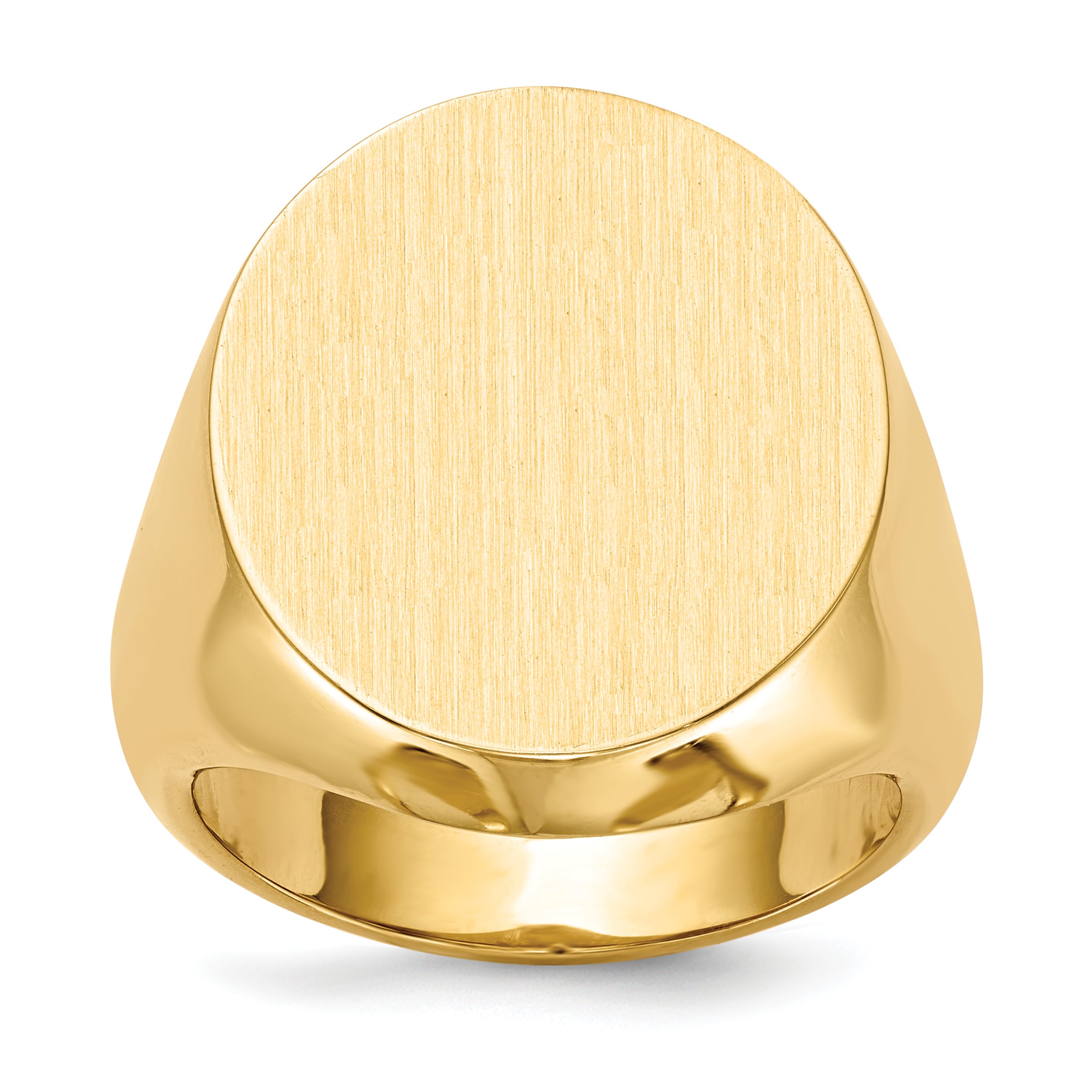 14k 18.0x20.0mm Closed Back Mens Signet Ring