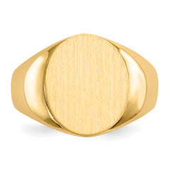 14k 13.5mm x 15.0mm Open Back Mens Signet Ring