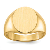 14k 13.5mm x 15.0mm Open Back Mens Signet Ring